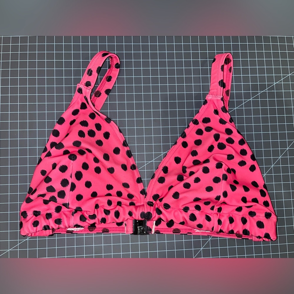ASOS Pink and Black Polka Dot Bikini Top U.S. size 36 E/G